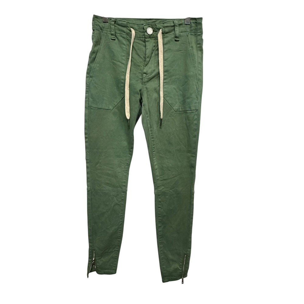 Blank NYC The Bond Pants Size 25 Green Utility Skinny Zip Ankle Drawstring
